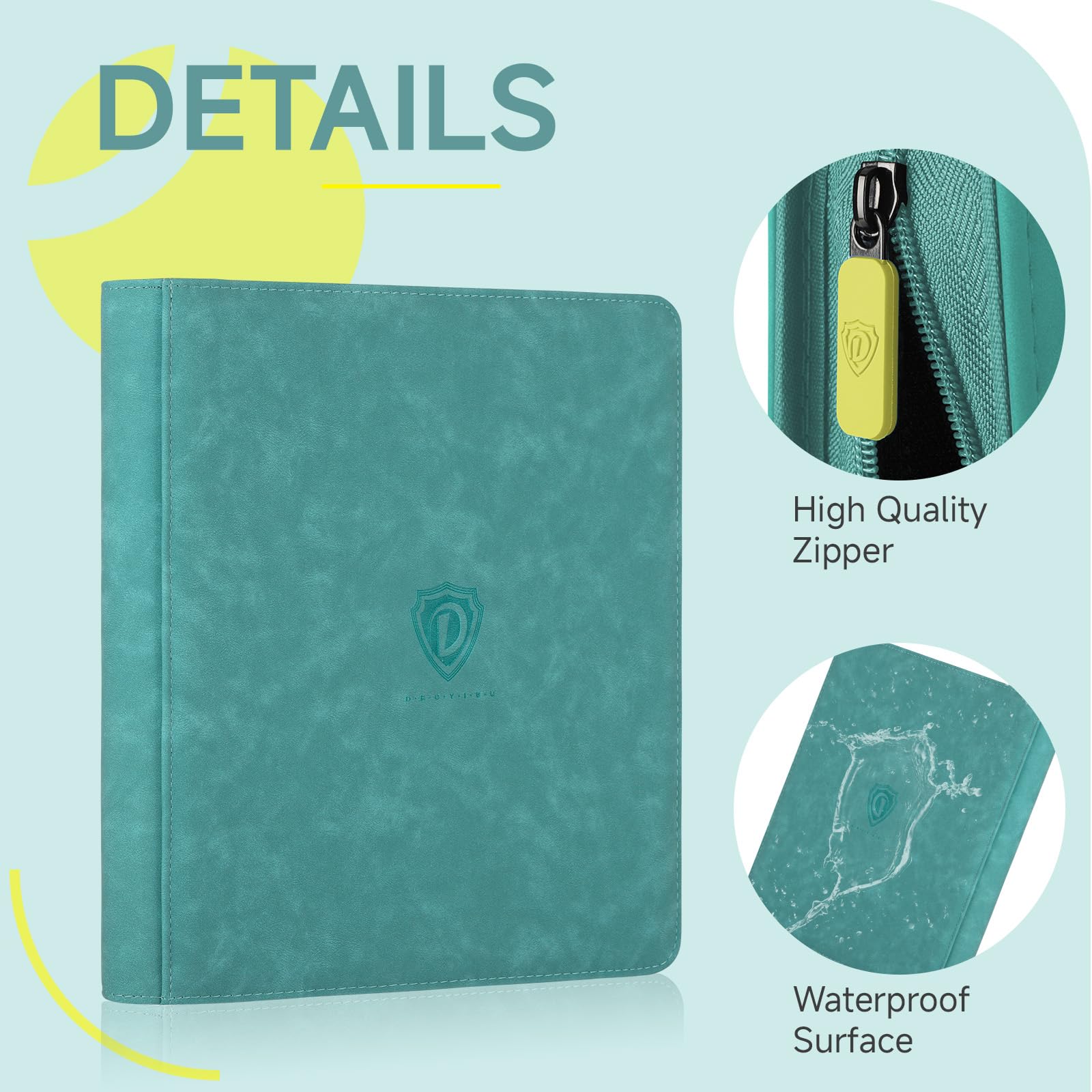 Carpeta para tarjetas con 12 bolsillos, álbum de tarjetas coleccionables para 720 tarjetas coleccionables, álbum de doble cara con cremallera, carpeta de tarjetas para MTG, TCG, tarjetas deportivas