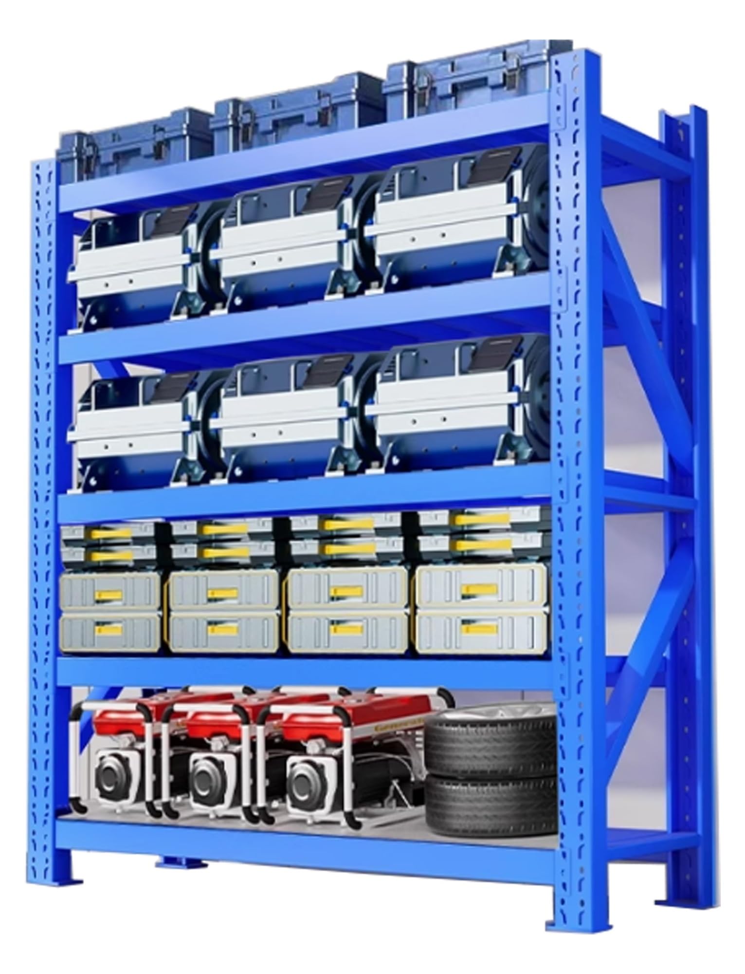 Estantes metálicos Resistentes de 5 Niveles for Almacenamiento, de 79" de Alto, for Garaje y hogar. Estantería Industrial Ajustable de 904 LB.(120x50cm/47.2x19.7in)