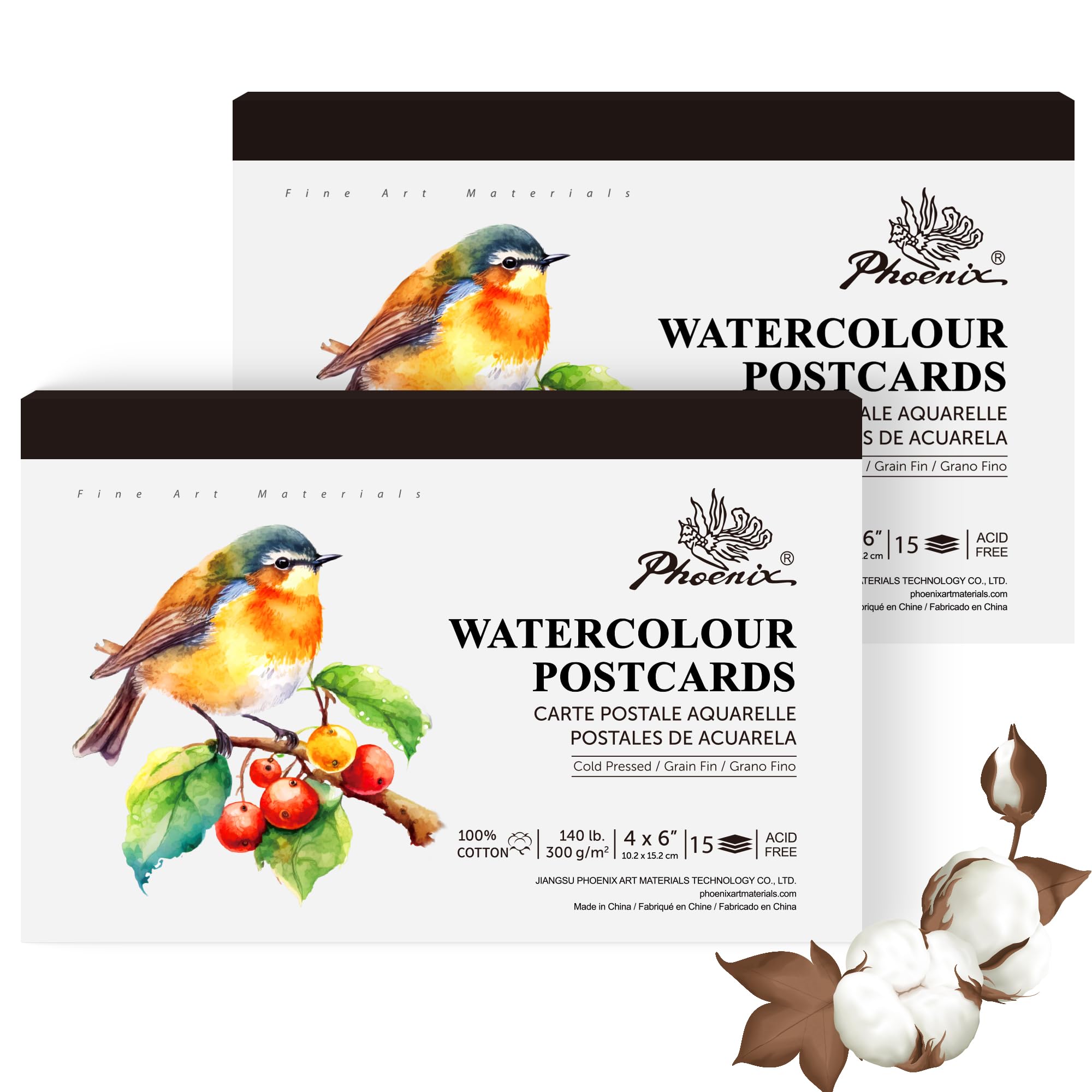 Amazon.com: PHOENIX Watercolor Paper Postcards - 100% Cotton Cold