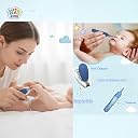 NVS KIDS Baby Grooming Kit, 7-in-1 Set with Nail Clipper, Scissors, Pacifier, Ear Pick, Finger Brush, Nail Filer, Tweezer (Blue) gallery image