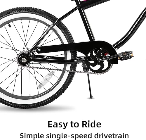 Miniatura 3 de JOYSTAR Bicicleta de crucero de playa de 20 pulgadas, 24 pulgadas, 26 pulgadas, para niñas, niños, hombres y mujeres, bicicletas de crucero para