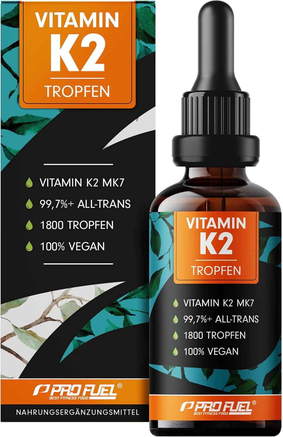 Vitamin K2 Tropfen hochdosiert 1800x (50ml) 200 µg Vitamin K2 MK7