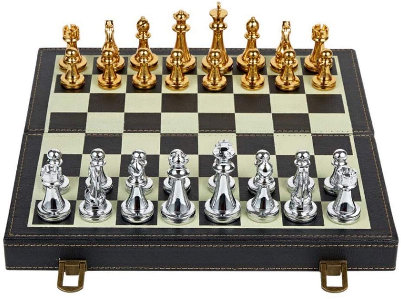 Buy Chess set chess Board Foldable Highend Chess Set With Internal Storage Metal Glossy Chess
