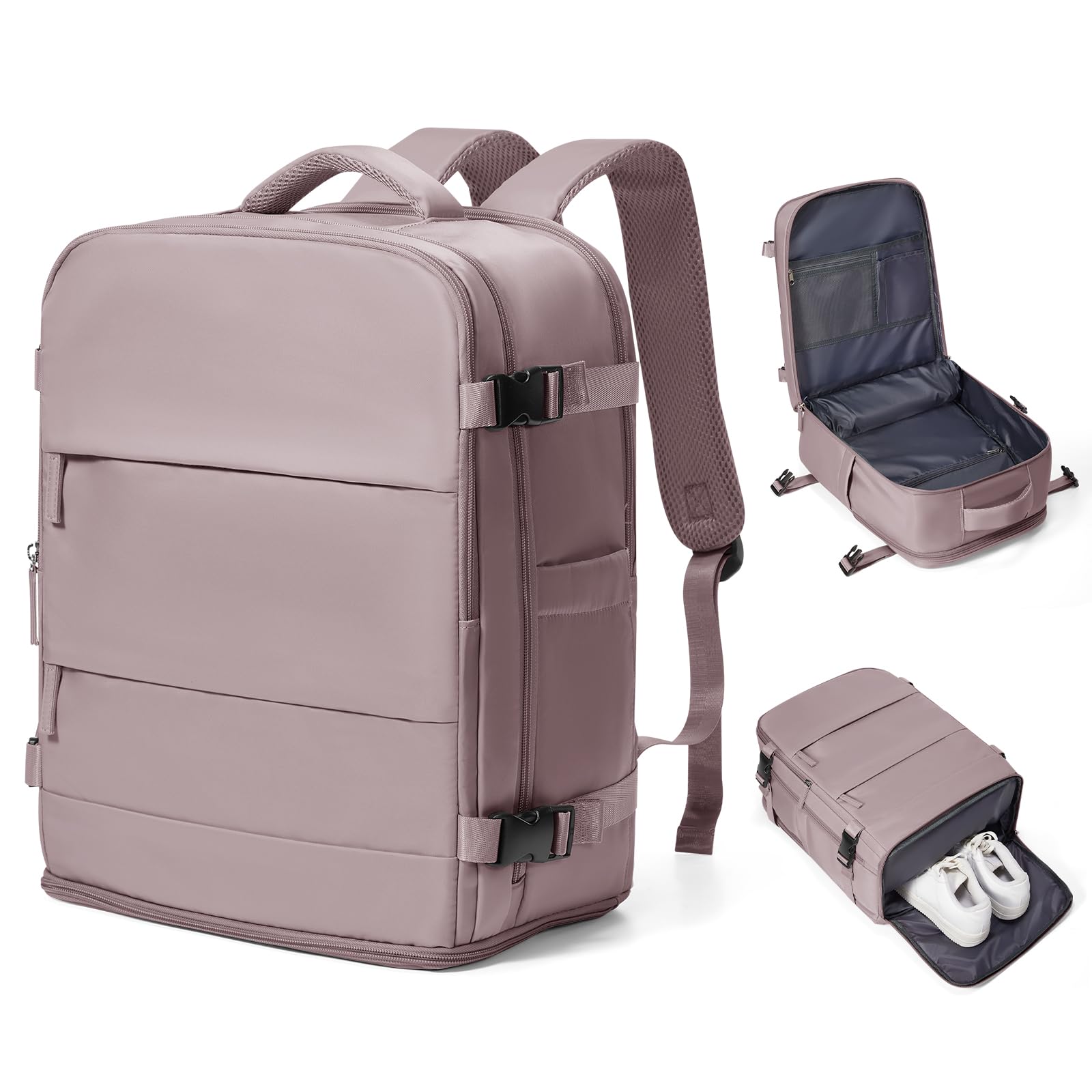 coowoz Travel Backpack Carry On for Women Man Gym Backpacks with Laptop Compartment Mochila de Viaje Teacher Personal Item Backpack Rucksack Airplane Accessories Must Haves Pink Purple Small 20l Pink Purple