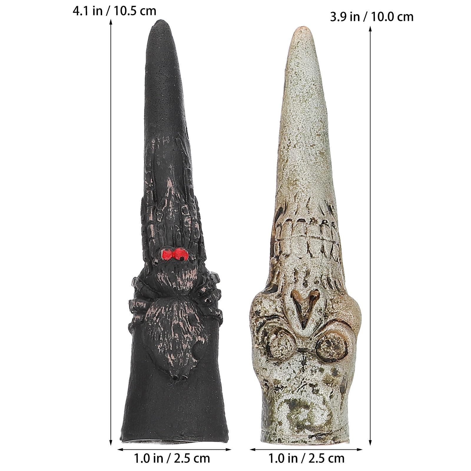 Abaodam 80 Pezzi Set di Unghie Finte in Vinile per Halloween Artigli Spaventosi, Leggere e Facili da Indossare, Perfette per Feste a Tema Horror e Cosplay