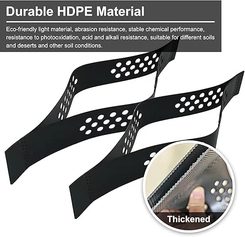 Miniatura 7 de HWLL Estabilizador de pavimentación de rejilla de grava de guisante - Rejillas permeables de polietileno de polietileno Geocell HDPE de 2 pulgadas,