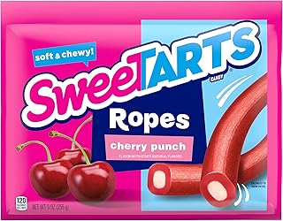 SweeTARTS Soft & Chewy Ropes Candy, Cherry Punch, 9 Ounce
