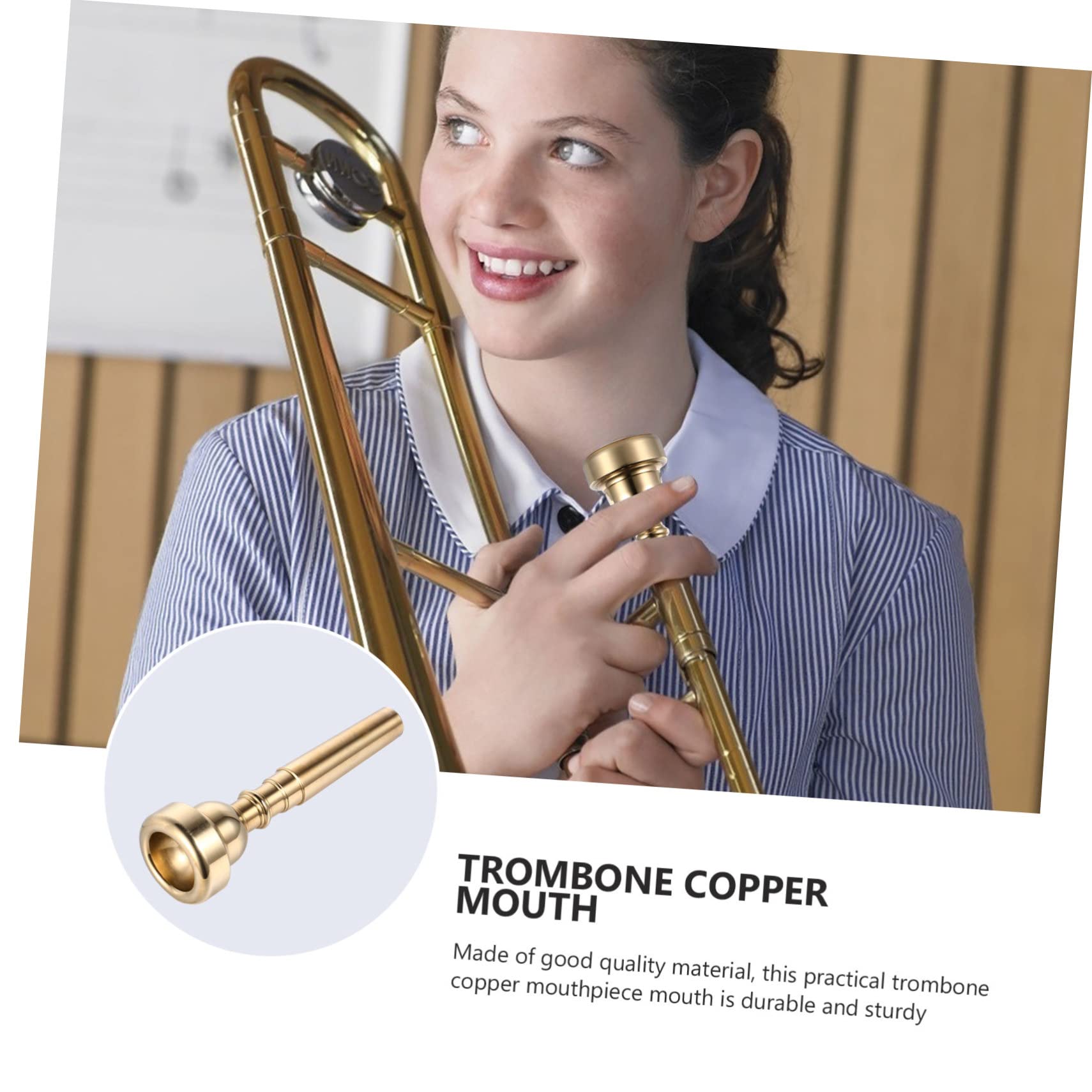 Toddmomy Trumpet Replacement Mouthpiece Durable Trombone Accessory for Beginners Professionals Compatible with Easy to Clean Surface
