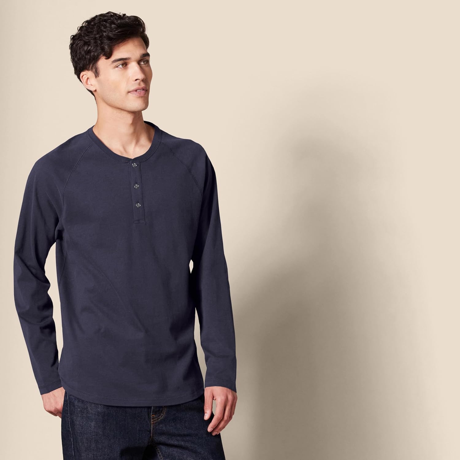 Amazon Essentials Long Sleeve Shirt for Men, Regular-Fit Henley, Available in Big & Tall - Image 3
