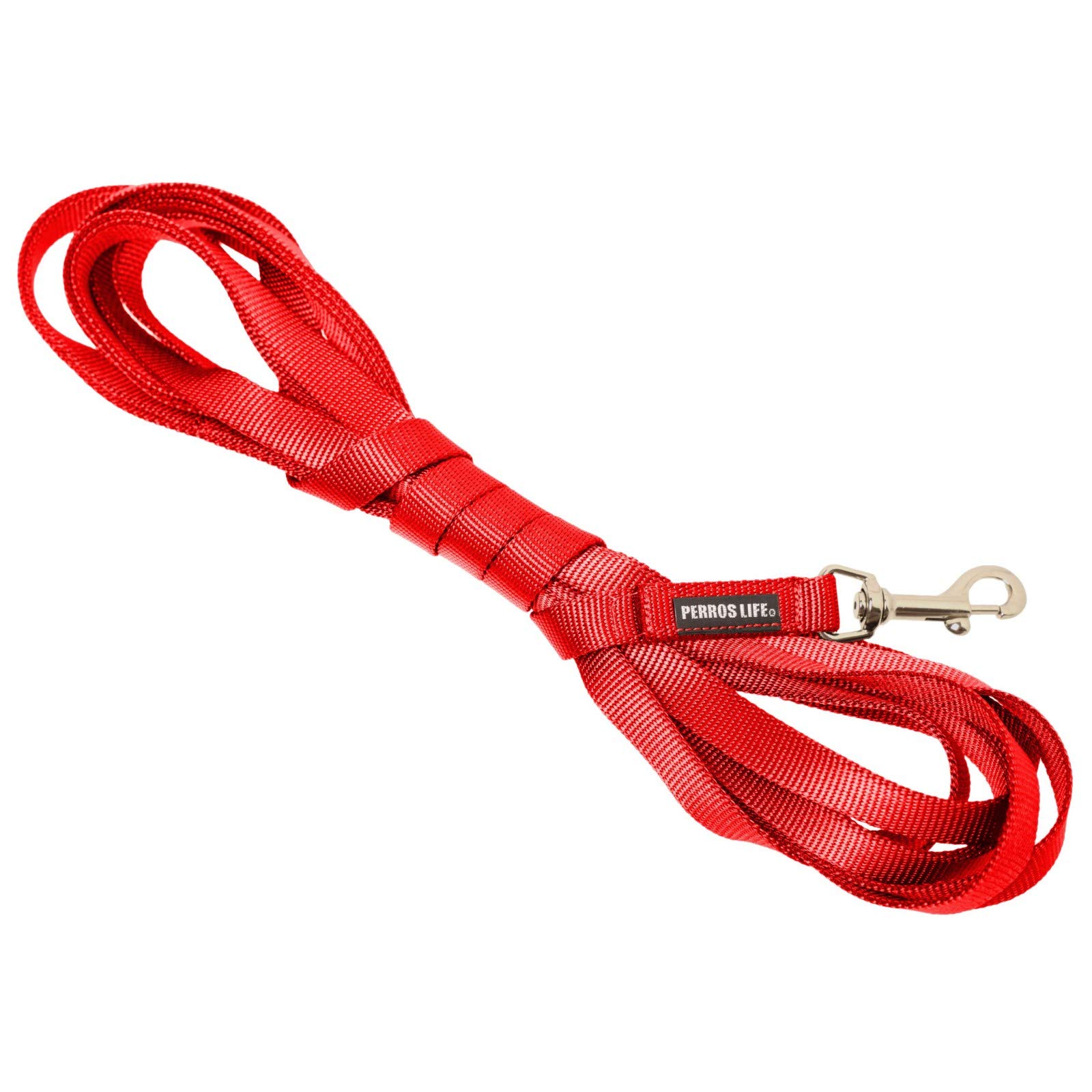Lunghina per addestramento cane 5m Lunghezza 5 metri Guinzaglio (Rosso)