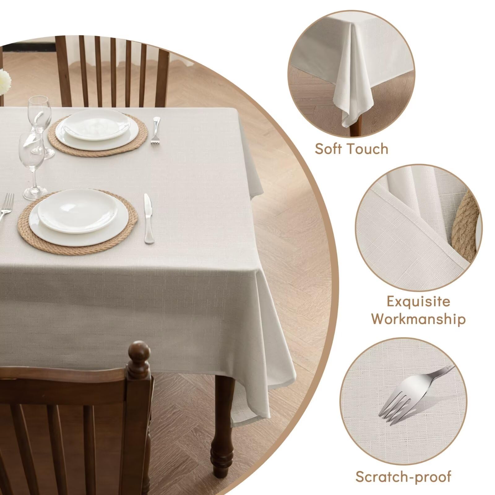 NLMUVW Nappe Carrée En Vinyle 100 % Imperméable, Résistante à