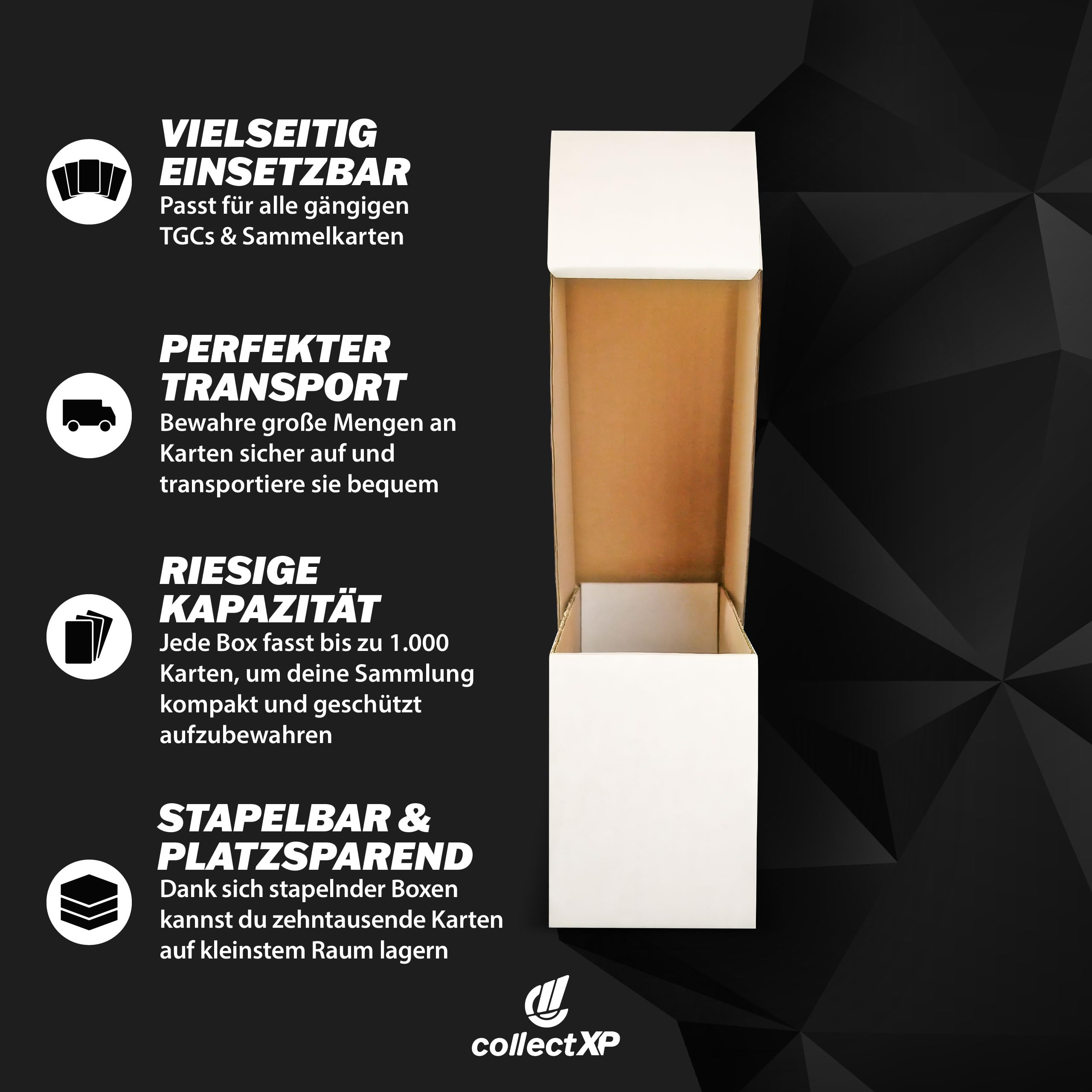 10 cajas de almacenamiento para tarjetas coleccionables, cajas de almacenamiento para 1.000 tarjetas cada una, caja grande para todas las tarjetas TCG, tarjetas coleccionables, tarjetas