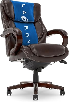 La-Z-Boy® Bellamy Executive Office Chair with Memory Foam Cu - best leather chairs