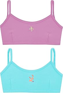 شارمين حمالة صدر قصيرة مريحة للبنات (عبوة من قطعتين)