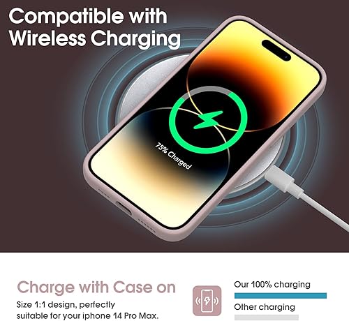 Miniatura 5 de Supdeal Funda de silicona líquida para iPhone 14 Pro Max - Protección total para la cámara Forro de microfibra suave antiarañazos Funda de goma