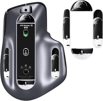 immoenuc Glass Mouse Skates for Logitech MX Master 3/3s Mouse Feet Pads Smooth Durable Slim 2.5D Curved Edge Mouse Replacement Accessories Earth Pattern