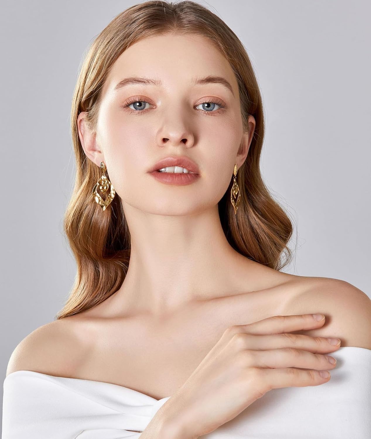 Gold Earrings For Women Lightweight Statement Dangle Earrings For Women Trendy - Image 4