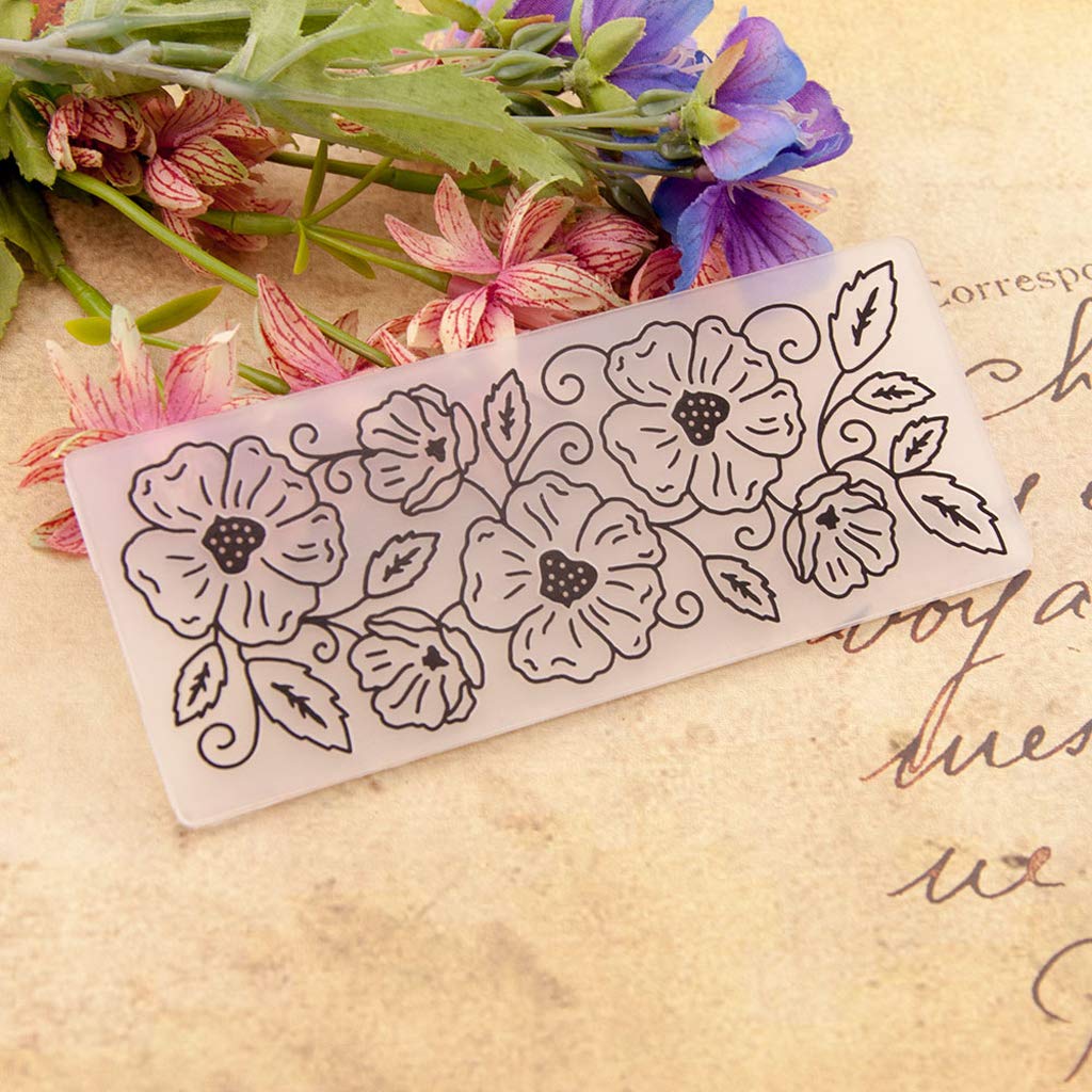 Yjcnelcr Flower Leaf Plastic Embossing Folder Template For Scrapbooking Photo Album Card Paper Making Craft Decoration Package Stationery Sticker