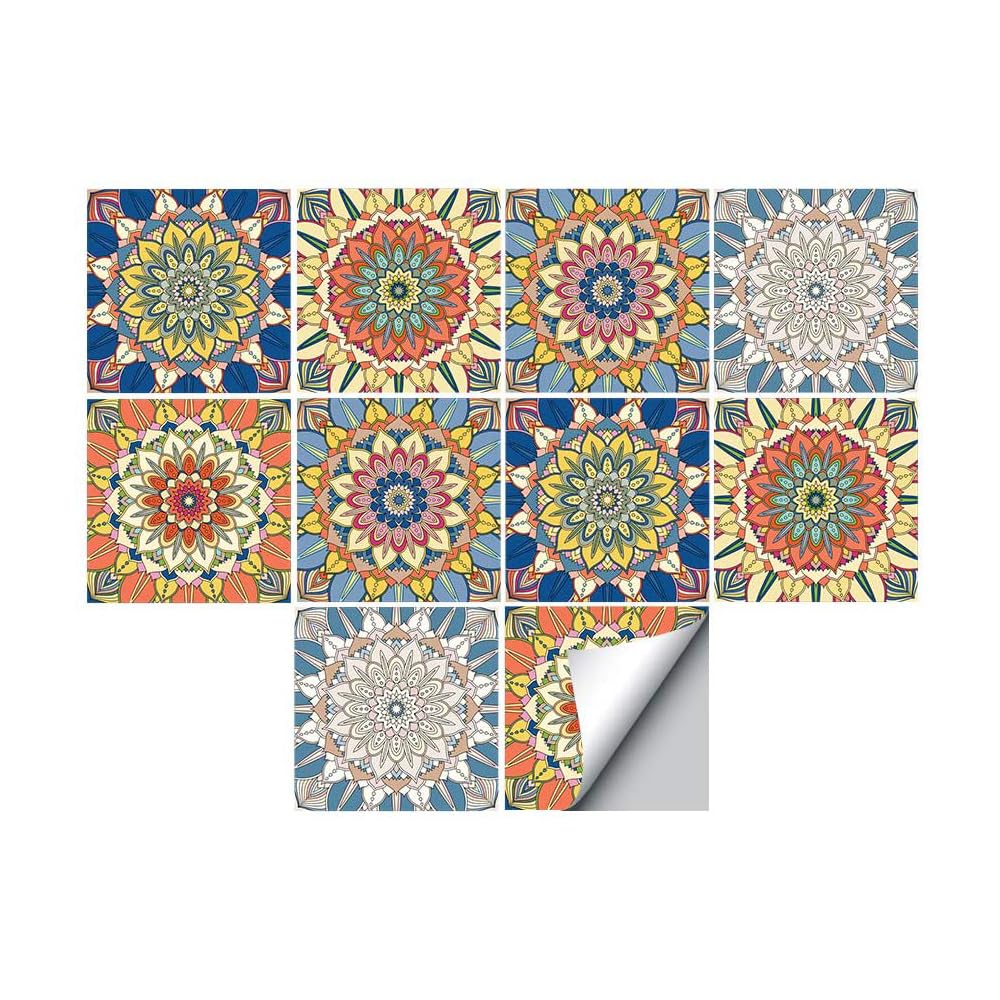 Alwayspon 30Pcs Peel&Stick Wall Tile Transfers Sticker, 20x20cm Self-Adhesive PVC Splashback Tile Decals for Kitchen Bathroom Home Decor, Light Sunflower