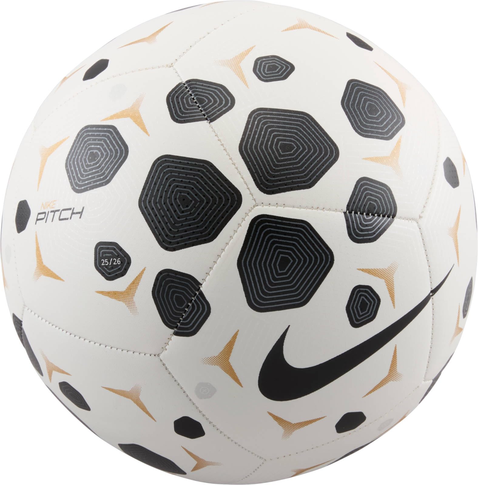 Nike Pitch HV6249-​100 Ballon de Football Blanc/​Noir/​Noir Taille 5