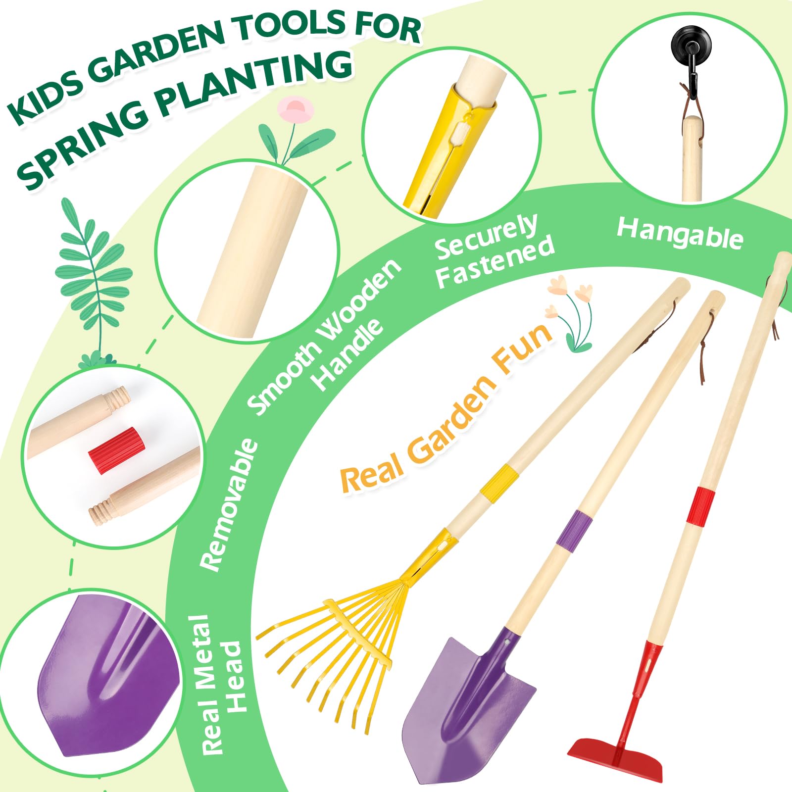 Ensemble de jardinage pour enfants, jouets d'extérieur avec brouette et outils de jardin pour enfants, ensemble de jardinage pour tout-petits avec tapis de rempotage, gants, tablier, arrosoir, jouets