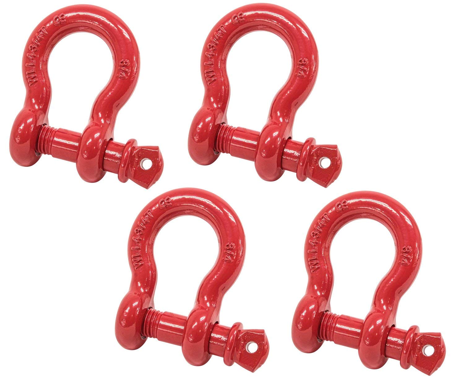 Mytee Products Grillo di ancoraggio da 1,9 cm in acciaio al carbonio forgiato con perno a vite in lega WLL # 4,75 tonnellate (4,3 kg) | Doppia protezione dalla ruggine resistente anello a D per