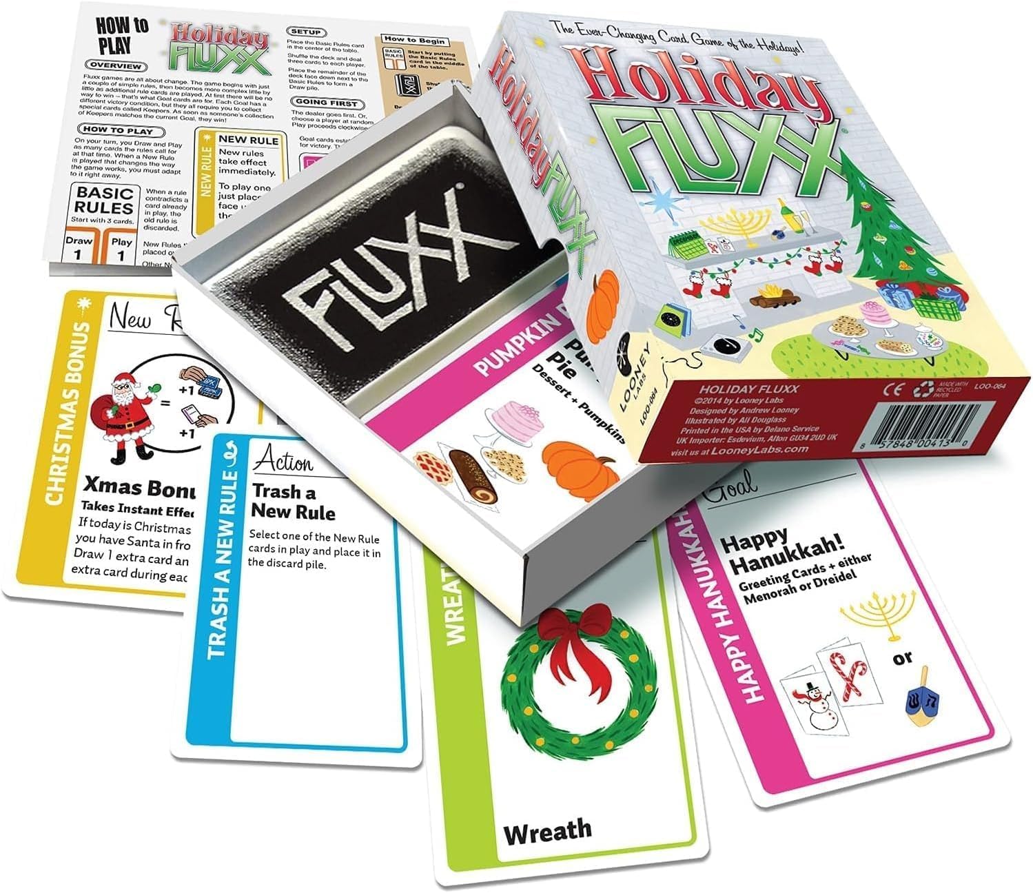 Looney Labs Holiday Fluxx Card Game - Celebrate Holidays with 2-6 Players