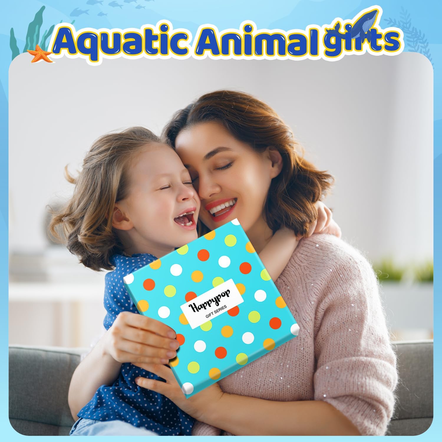 HAPPYPOP Fun Animal Lover Gifts - Mermaid Penguin Hippos Gifts Octopuses Socks for Women Men - Image 2