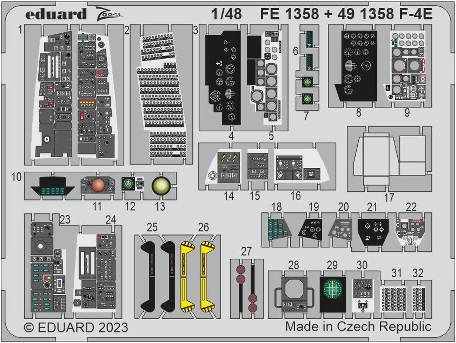 Eduard Sprue Brothers EDUBIG49382 Big ED F-4E Phantom II Super Detail Set (MNG kit), scala 1:48