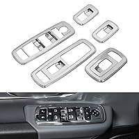 Vista 20 de Voodonala Interruptor de elevación de ventana, botón de control de elevalunas eléctrico, embellecedor para Dodge Charger Durango 2011-2025, para RAM