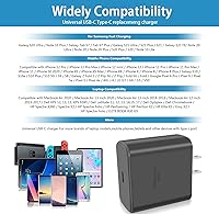 Vista 5 de Cargador USB C para Samsung Cargador rápido tipo C, cargador de pared de carga súper rápida USB-C de 45 W para Samsung Galaxy S22 S23 S23+ S20 S21