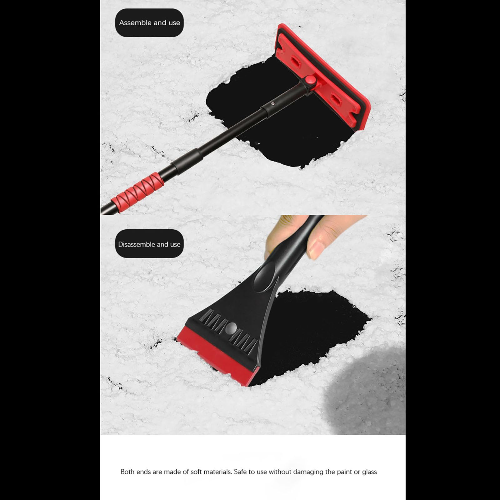 Pala quitanieves para Coche Compatible con Audi A6 C9 C8 C7 C6 C5 C4, Herramienta Multifuncional para Quitar Nieve, descongelar y Barrer Nieve en Invierno.,1Blue
