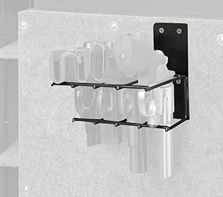 Gun Racks - Wall Mount Pistol Rack - Gun Safe Rack - Indoor Handgun Storage Hooks - 3,4,5 Firearm Holsters - Heavy Duty Coated Steel - Rack'em