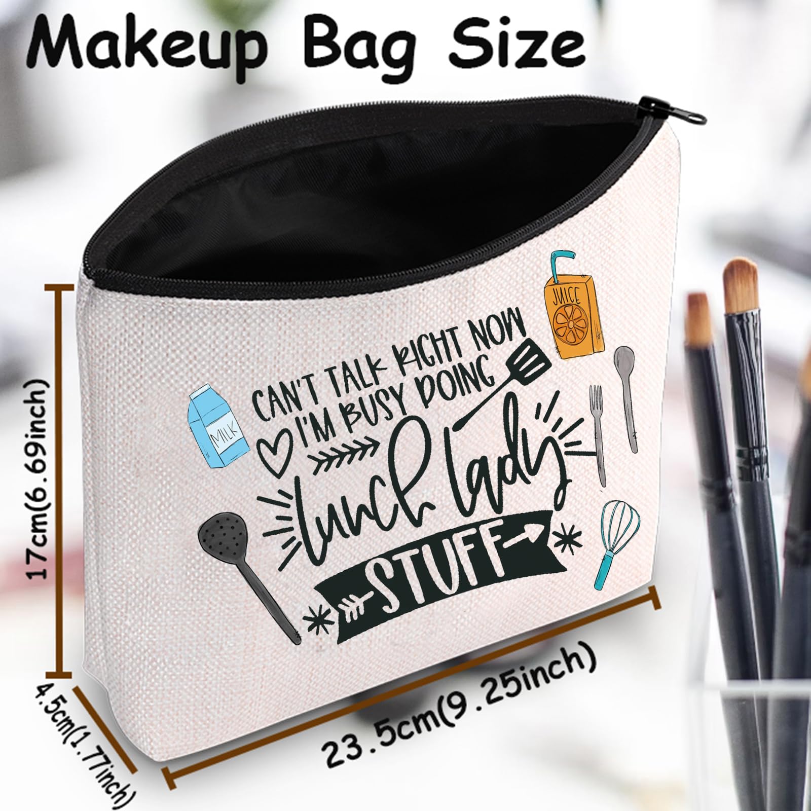 TSOTMO Lunch Lady Survival Kit Bag - Cafeteria Worker Zipper Pouch for Women - Thank You Gift for Lunch Crew