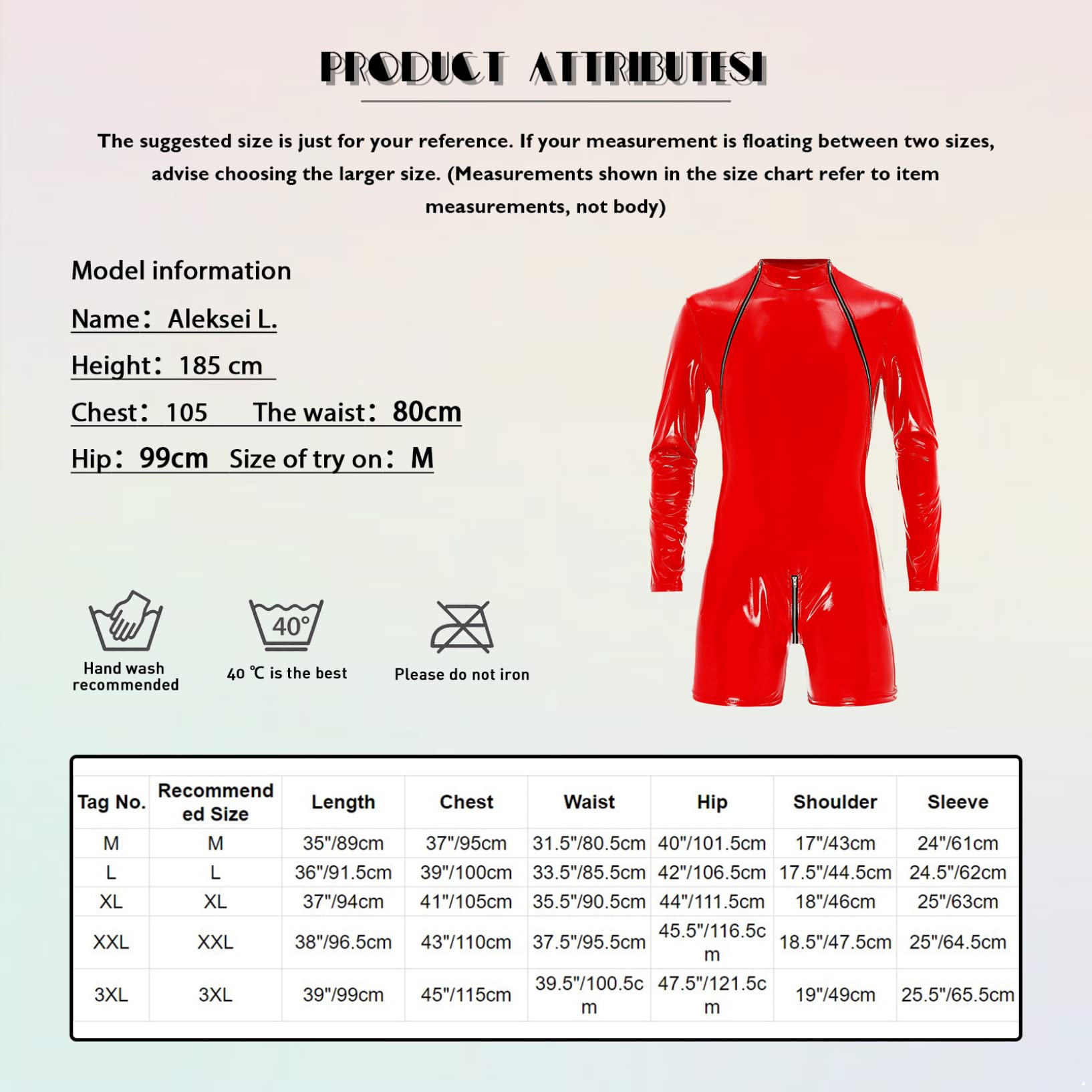 Doomiva Catsuit en Cuir Sexy pour Hommes Combinaison Manches Longues Gilet en Latex de Conception PU Zipper Vêtements de Gilet de Fête de Club