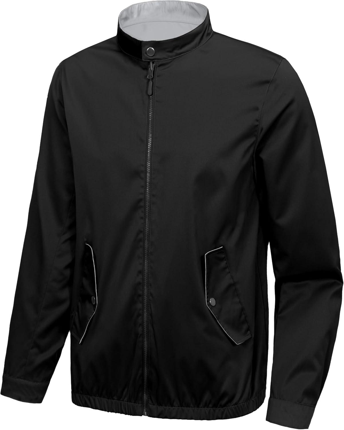 Little Donkey Andy Men's Lightweight Reversible Bomer Jacket Windproof Water Resistant Coat Running Golf