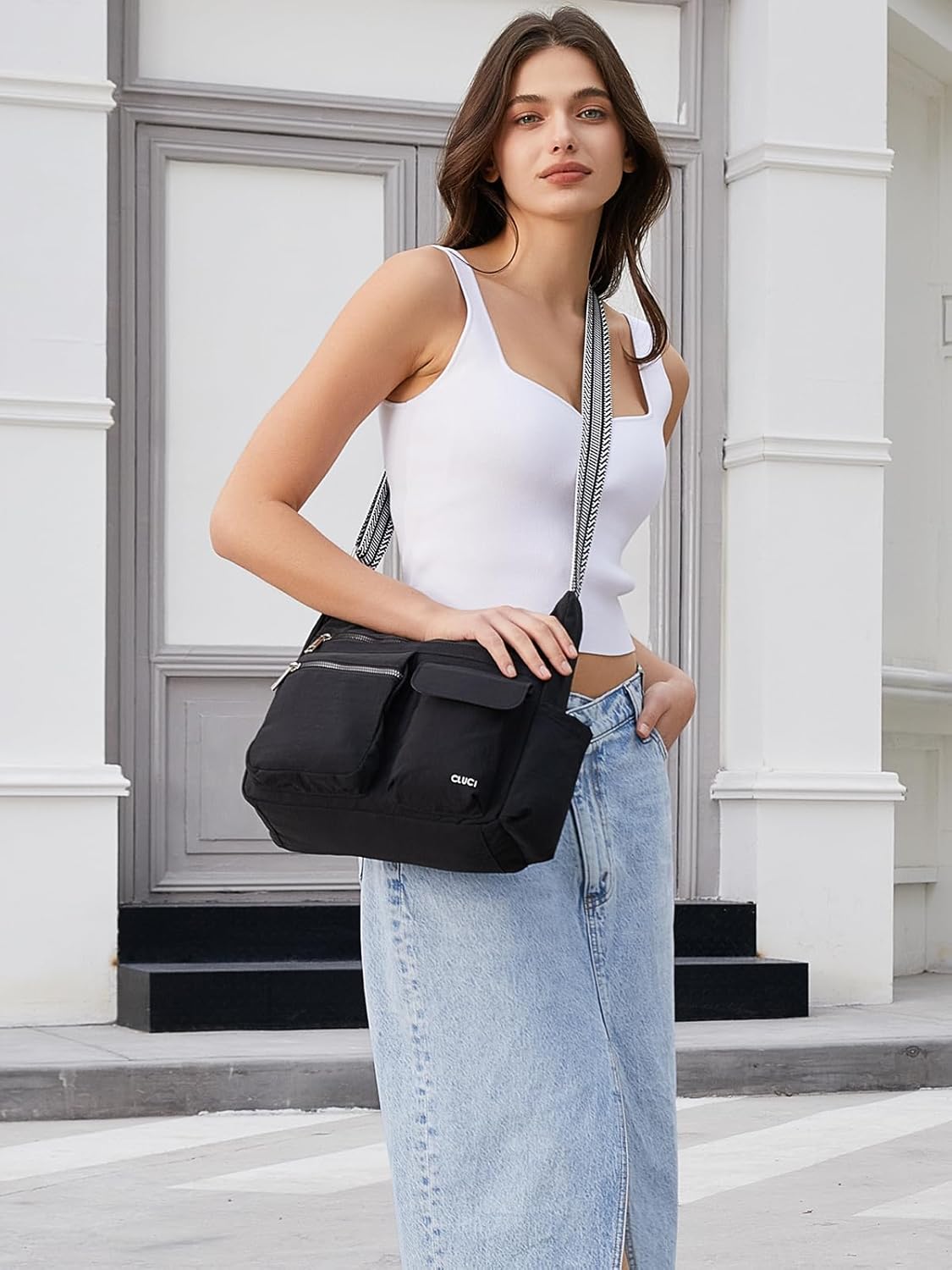 CLUCI Travel Purses for Women, Waterproof Nylon Crossbody Bags for Woman Trendy, Anti Theft Shoulder Handbags for Ladies - Image 2