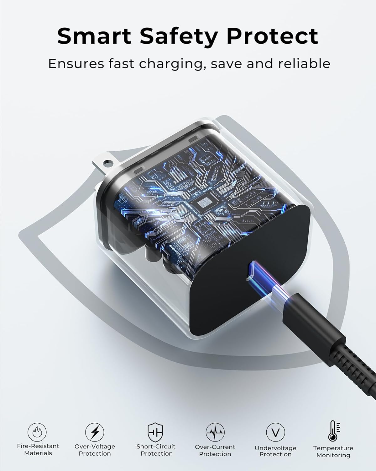 Antank 60W Switch 2 Charger, 20V 3A PD Fast Charging Power Adapter for Nintendo Switch, Lite, OLED & Steam Deck, 4K TV Dock Support, 4.9FT USB C Cable,Official Switch2 Replacement Accessories - Image 4