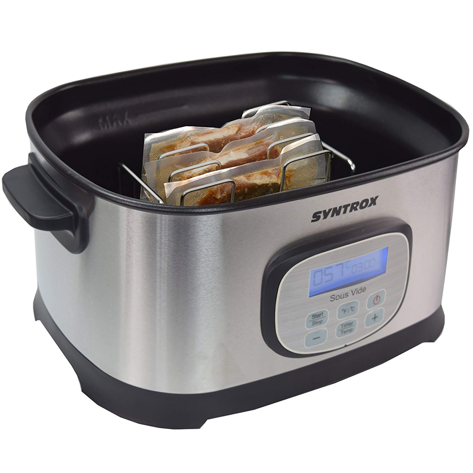 Syntrox Germany Sous Vide Kocher Multikocher, Vakuumgarer, Slow Cooker Langsamgarer, Schongarer der Premiumklasse