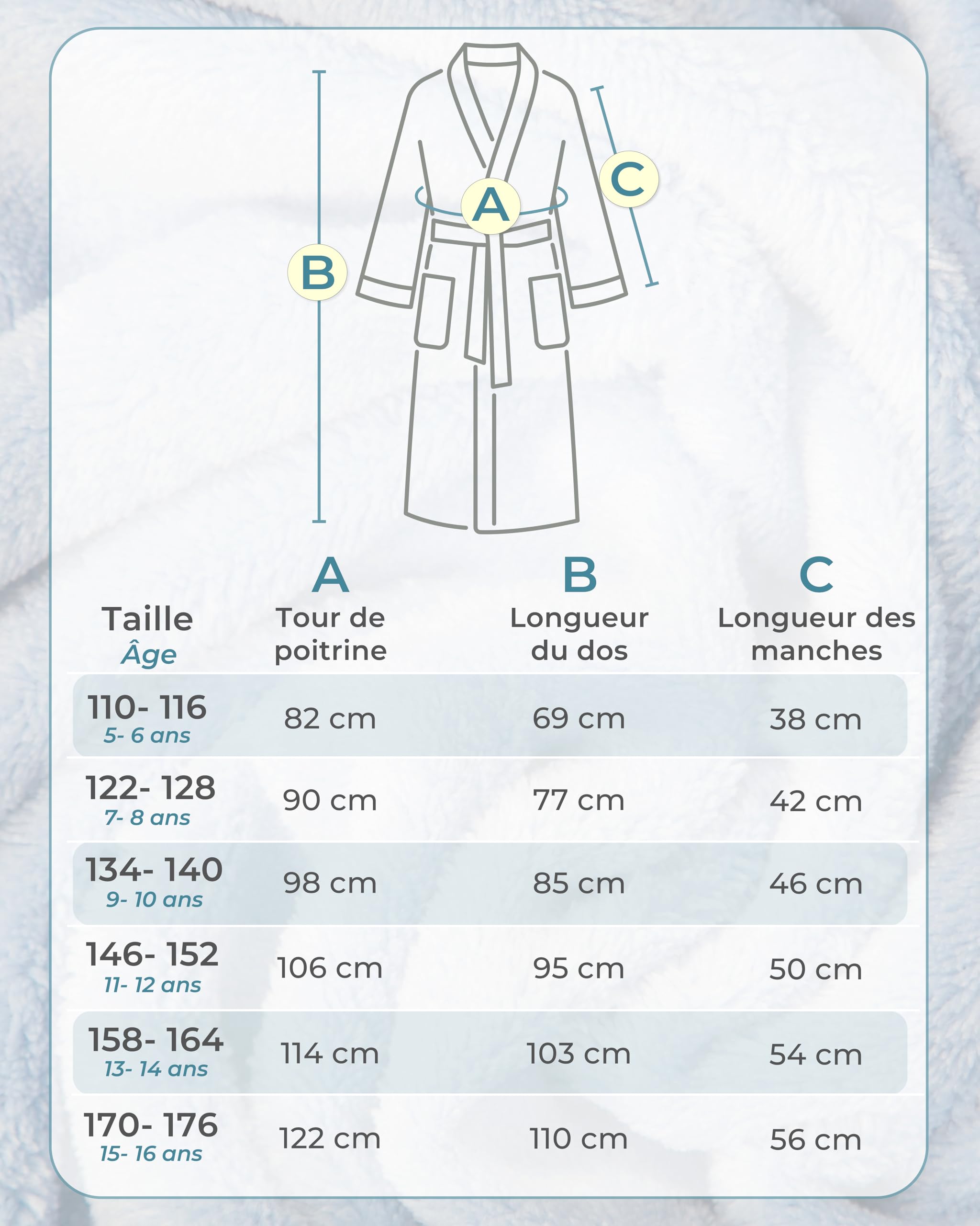 Gräfenstayn Peignoir de Bain Enfant & Adolescent en Polaire avec Bouton et Capuche - Certifie OEKO-TEX 100 - Peignoir Douillet pour Garcons & Filles