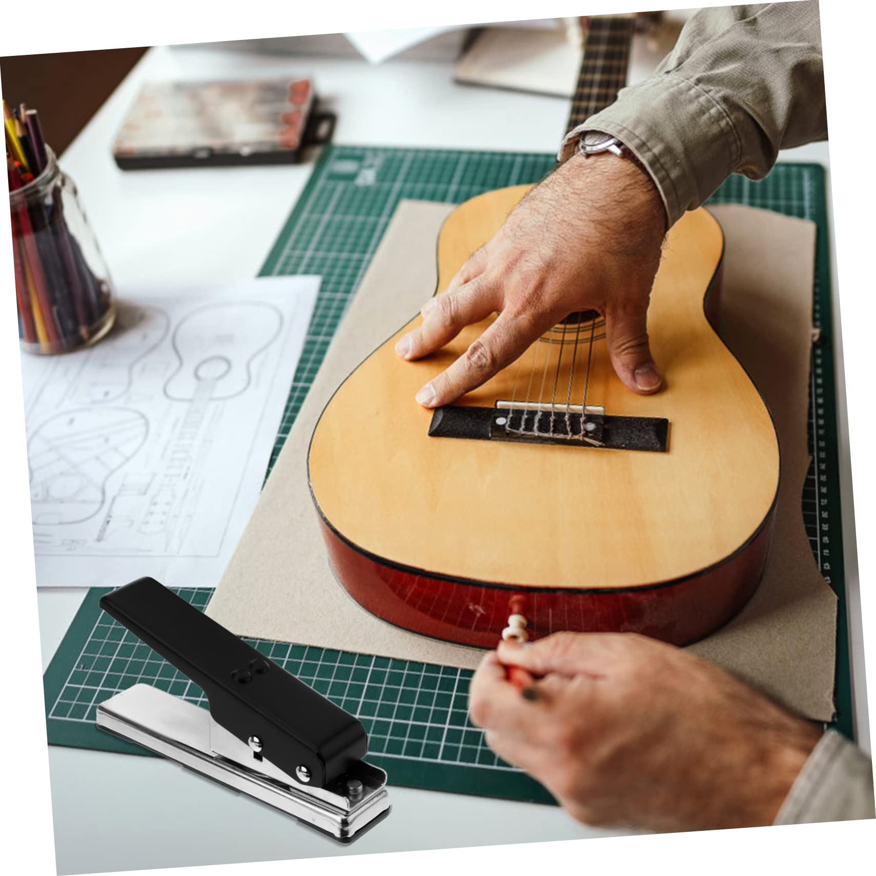 ibasenice 1pezzi Diy Plettro Per Chitarra Maker Strumento Taglio Plettro Personalizzabile Plettri Da Carte Vecchie Facile Da Usare e Per Musicisti Principianti e Professionisti