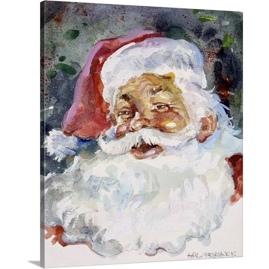 ✝️From old American canvas✝️ Amazon.com: CANVAS ON DEMAND Santa Face Canvas Wall Art