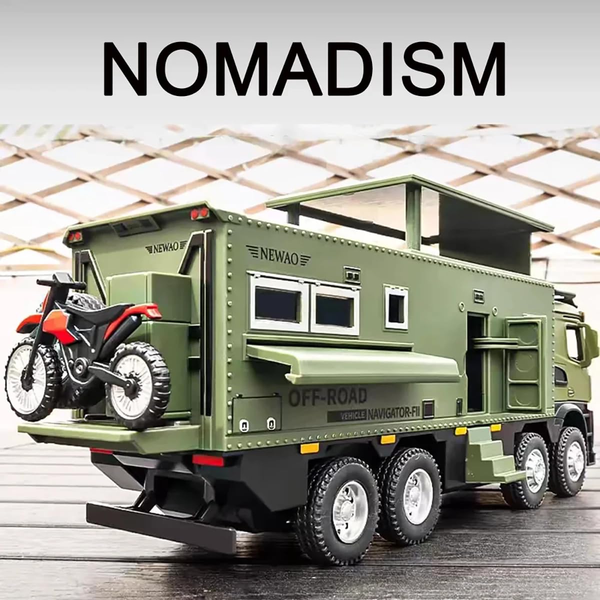 Magicwand® 1:24 Scale Die-Cast Nomadisen Navigator Monster Truck【Pack of 1】【Random Color】 with Openable Doors Working Headlights & Tail Lights - Image 8 thumbnail