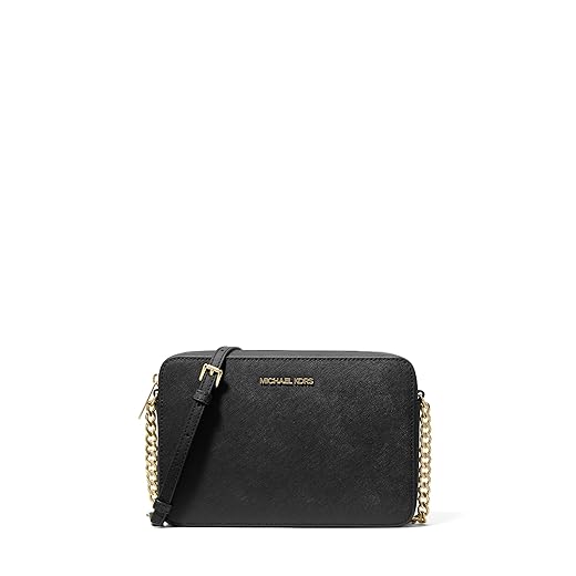 Michael Kors Jet Set Large East West Crossbody Black Saffiano