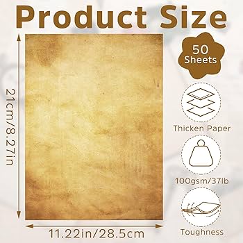 Best Paper Greetings Vintage Style Stationery Paper 8.5x11 Inch Double Sided For DIY Invitations And Letter Writing