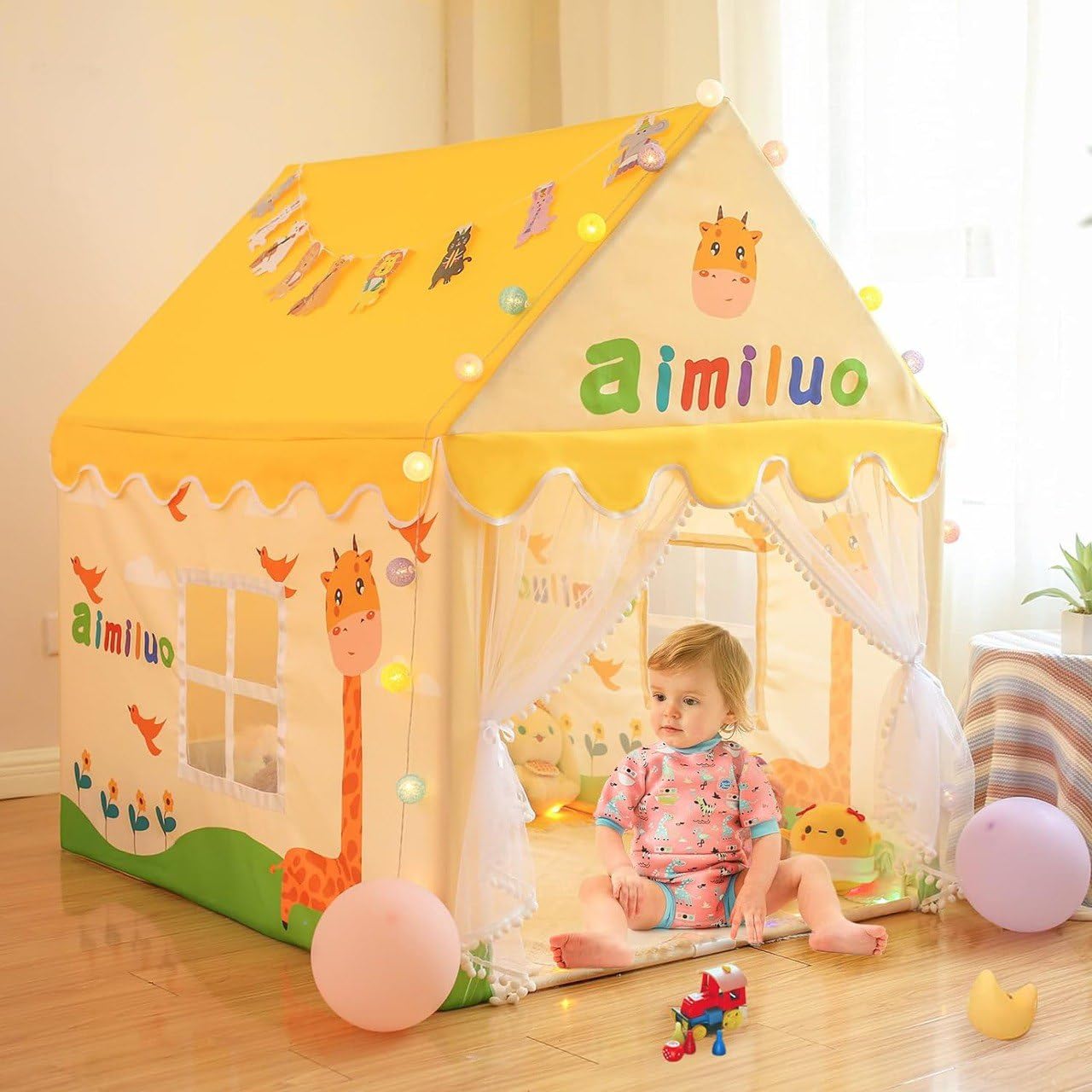Colorfull and Extremely Light Weight Indoor and Outdoor Kids Play Tent House for 10 Year Old Girls and Boys Childrens (Yellow Tent House) (B0CS9CY9PR) Amazon Price History, Amazon Price Tracker
