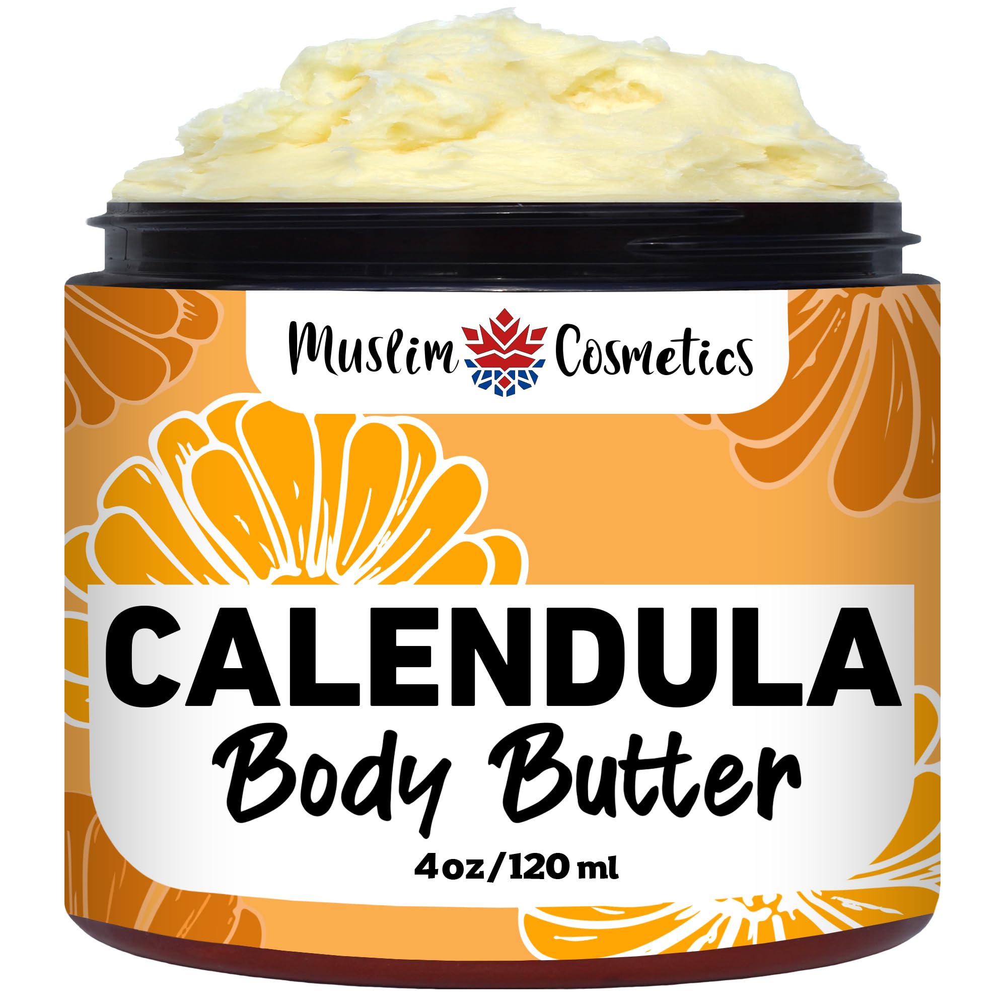 Calendula Body butter | Whipped Shea | 100% Natural & lightweight | Organic herbal cream || Made in Canada - Muslim Cosmetics - Calendula Body butter (4oz (120ml))