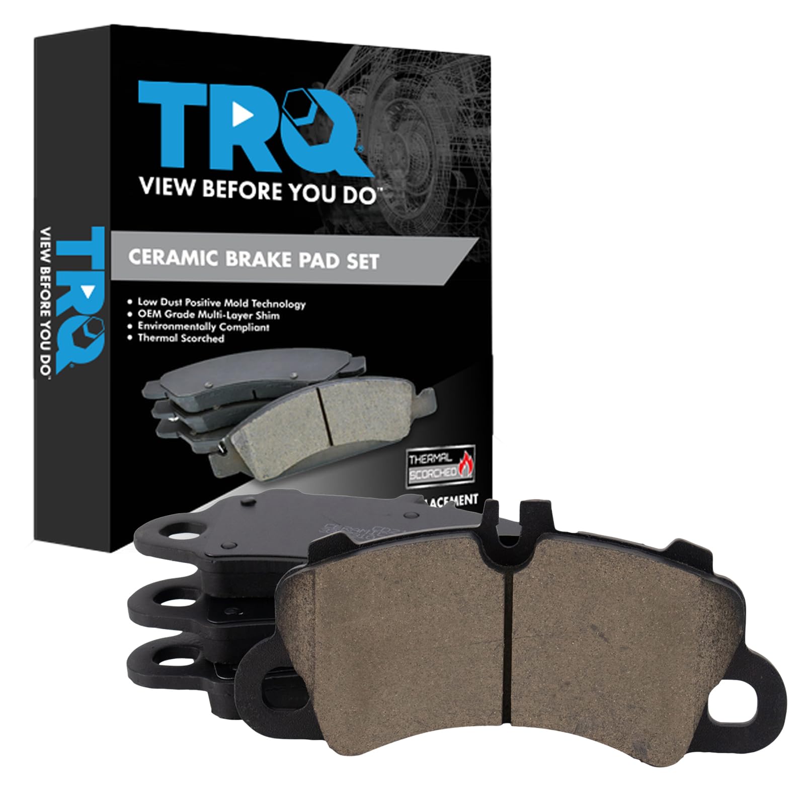 TRQ Front Ceramic Brake Pads (BFA27054)