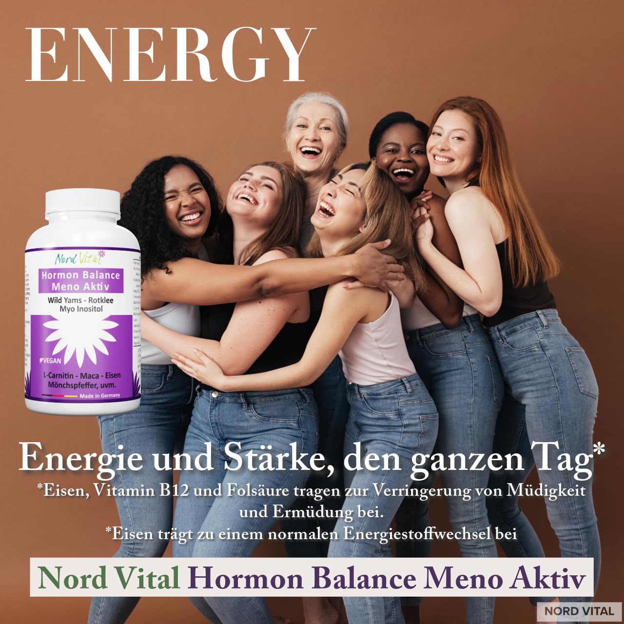 Wechseljahre & Hormon Balance Kapseln - 13-in-1 Frauen Komplex mit Myo-Inositol, Wild Yams, Mönchspfeffer, Rotklee, Maca & Mikronährstoffe - Hochdosiert, Vegan & Made in Germany