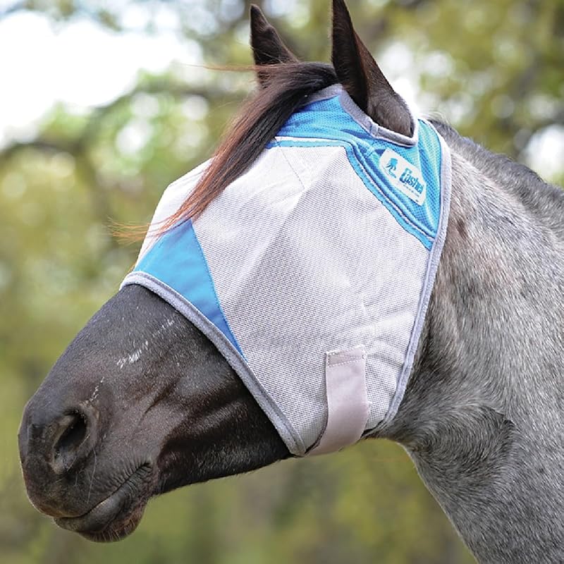 Máscara contra moscas para cavalos Cashel Crusader Standard, Blue, Arabian, tamanho Medium